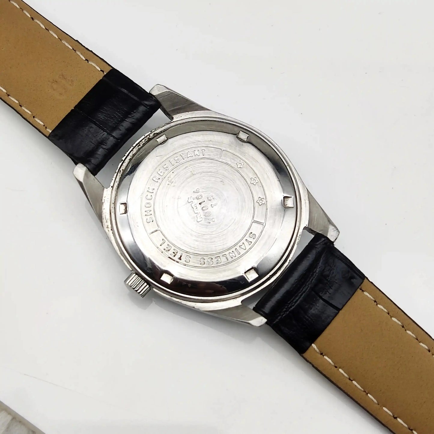HMT Janata Para Shock 17 Jewels Sky Blue Dial English Font Handwinding Watch