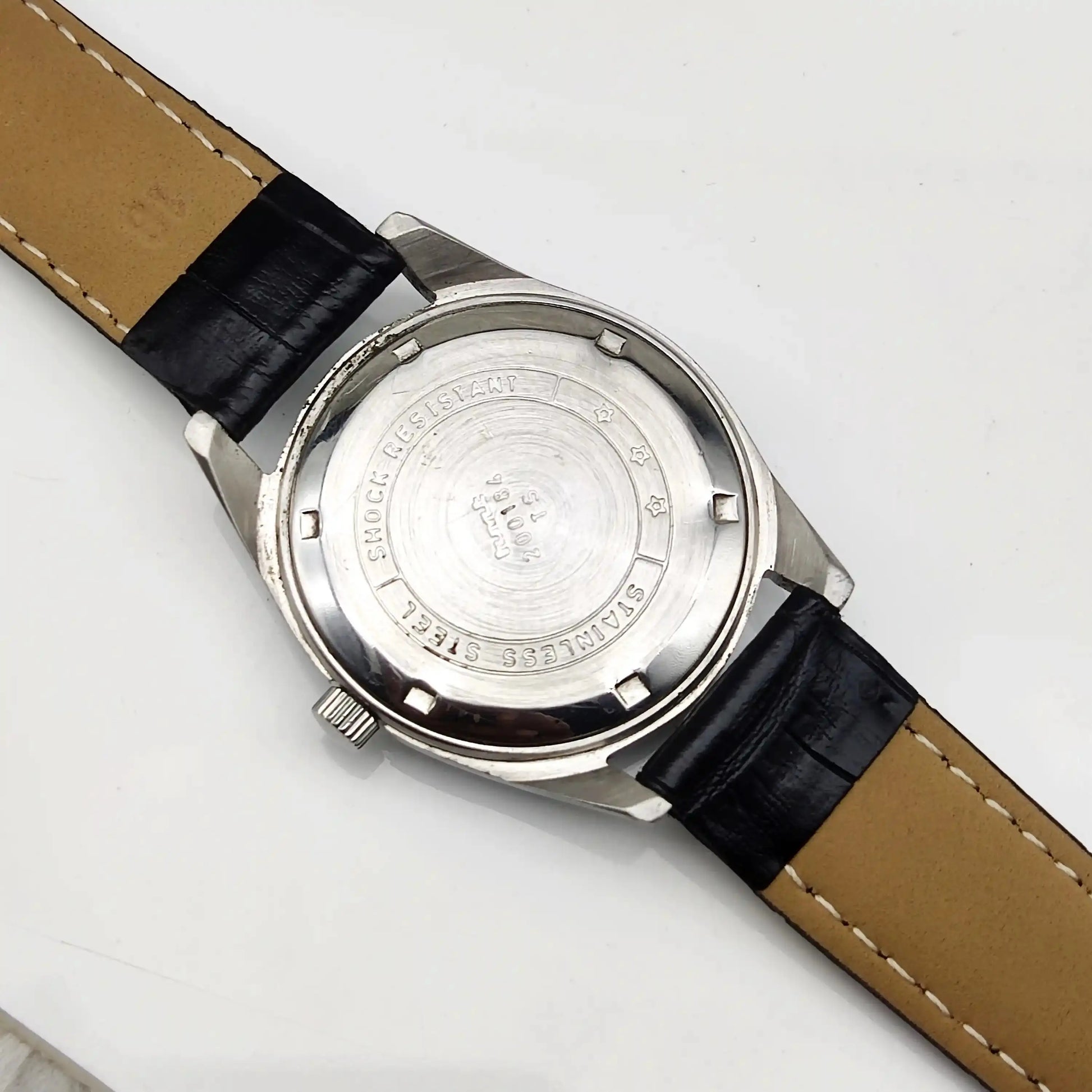 HMT Janata Para Shock 17 Jewels Sky Blue Dial English Font Handwinding Watch