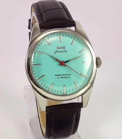 HMT Janata Para Shock 17 Jewels Turquoise Dial Handwinding Men's Watch Discover-Diamonds