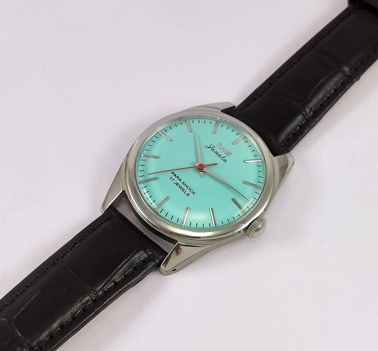 HMT Janata Para Shock 17 Jewels Turquoise Dial Handwinding Men's Watch Discover-Diamonds