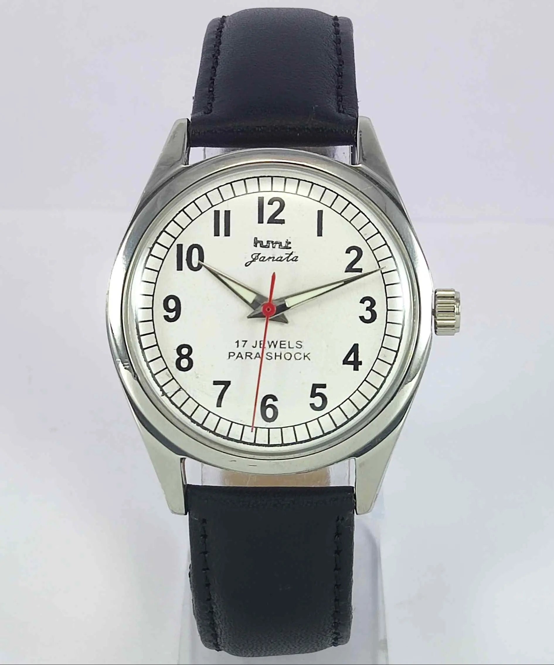 HMT Janata Para Shock 17 Jewels White Dial Men's Handwinding Watch 0231 Discover-Diamonds
