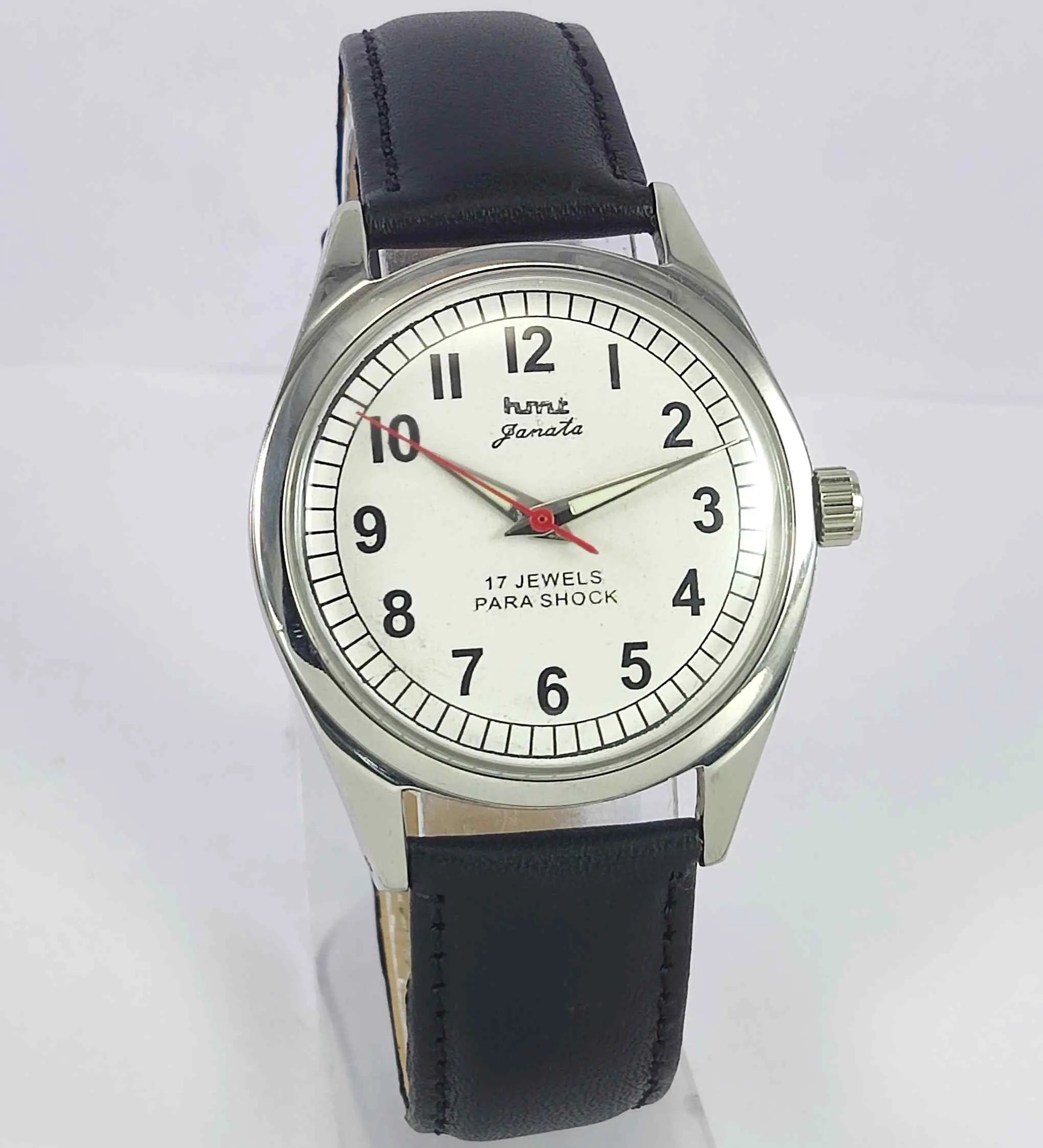 HMT Janata Para Shock 17 Jewels White Dial Men's Handwinding Watch 0231 Discover-Diamonds