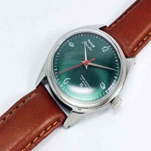 HMT Janata Para Shock 17 Jewels Green Dial Handwinding Men's Watch 0231 Discover-Diamonds