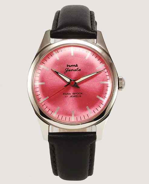 HMT Janata Pink Dial Para Shock 17 Jewels Handwinding Men's Watch 0231 Discover-Diamonds