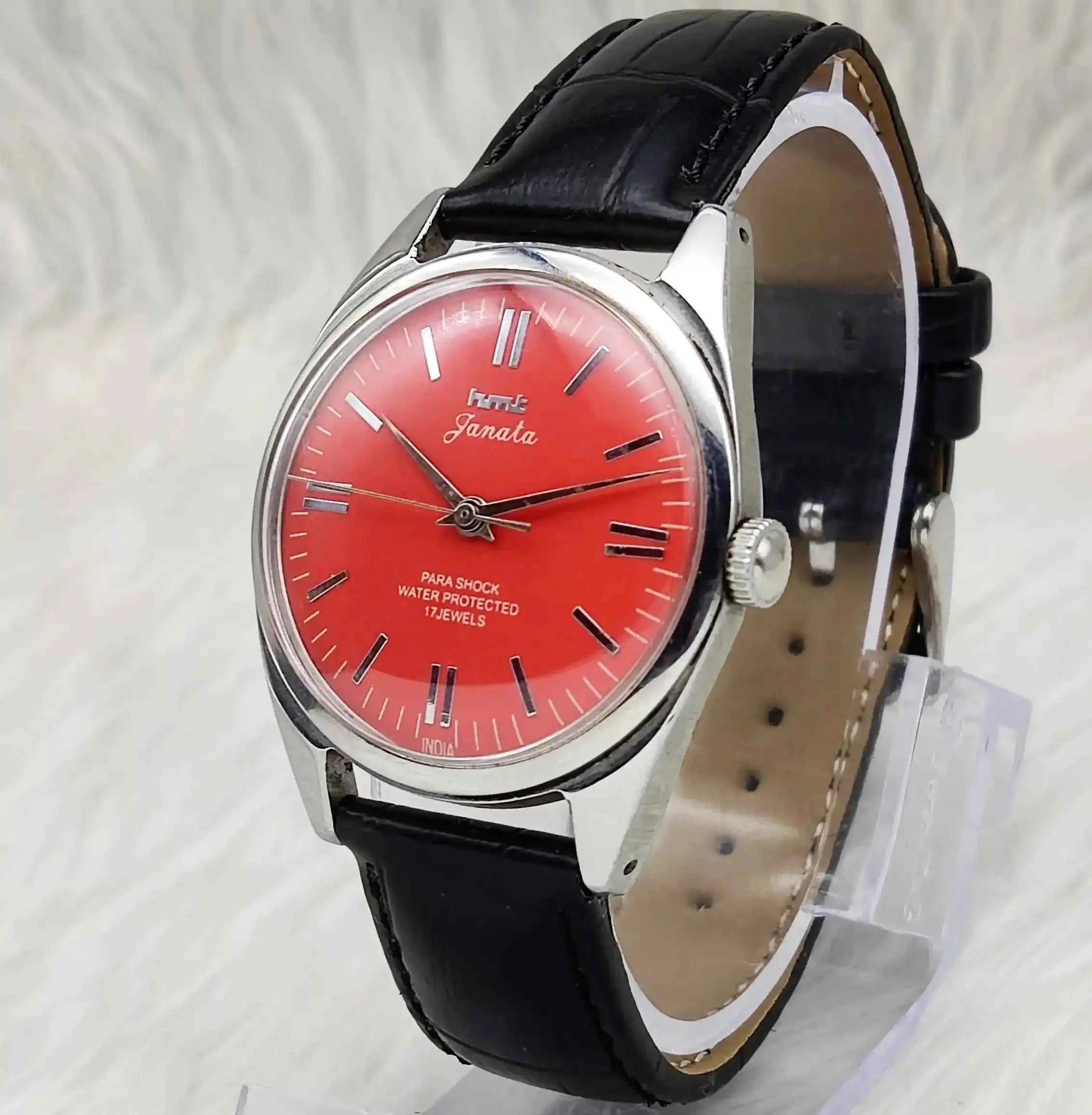 HMT Janata Reddish Dail Handwinding Movement 17 Jewels 0231
