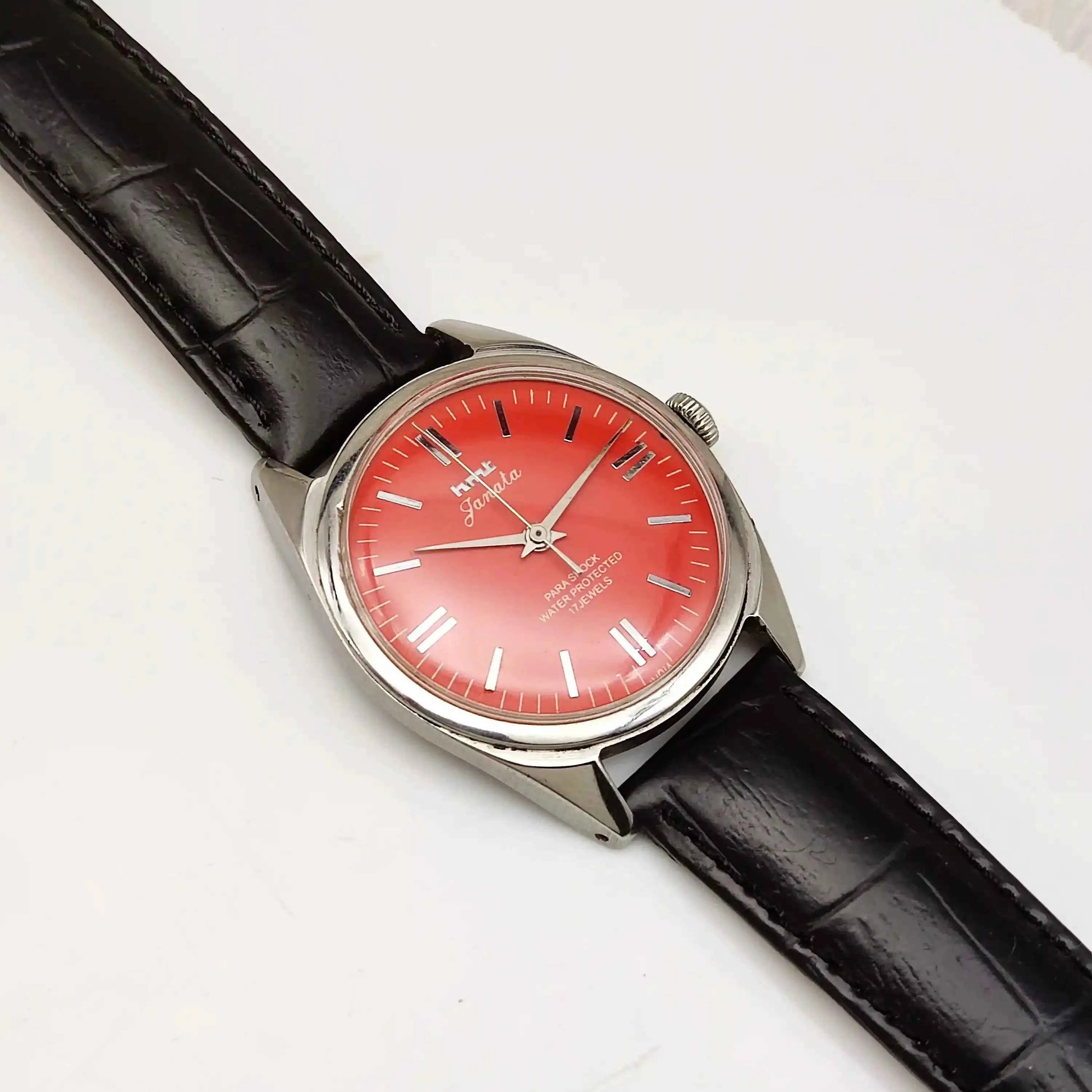 HMT Janata Reddish Dail Handwinding Movement 17 Jewels 0231