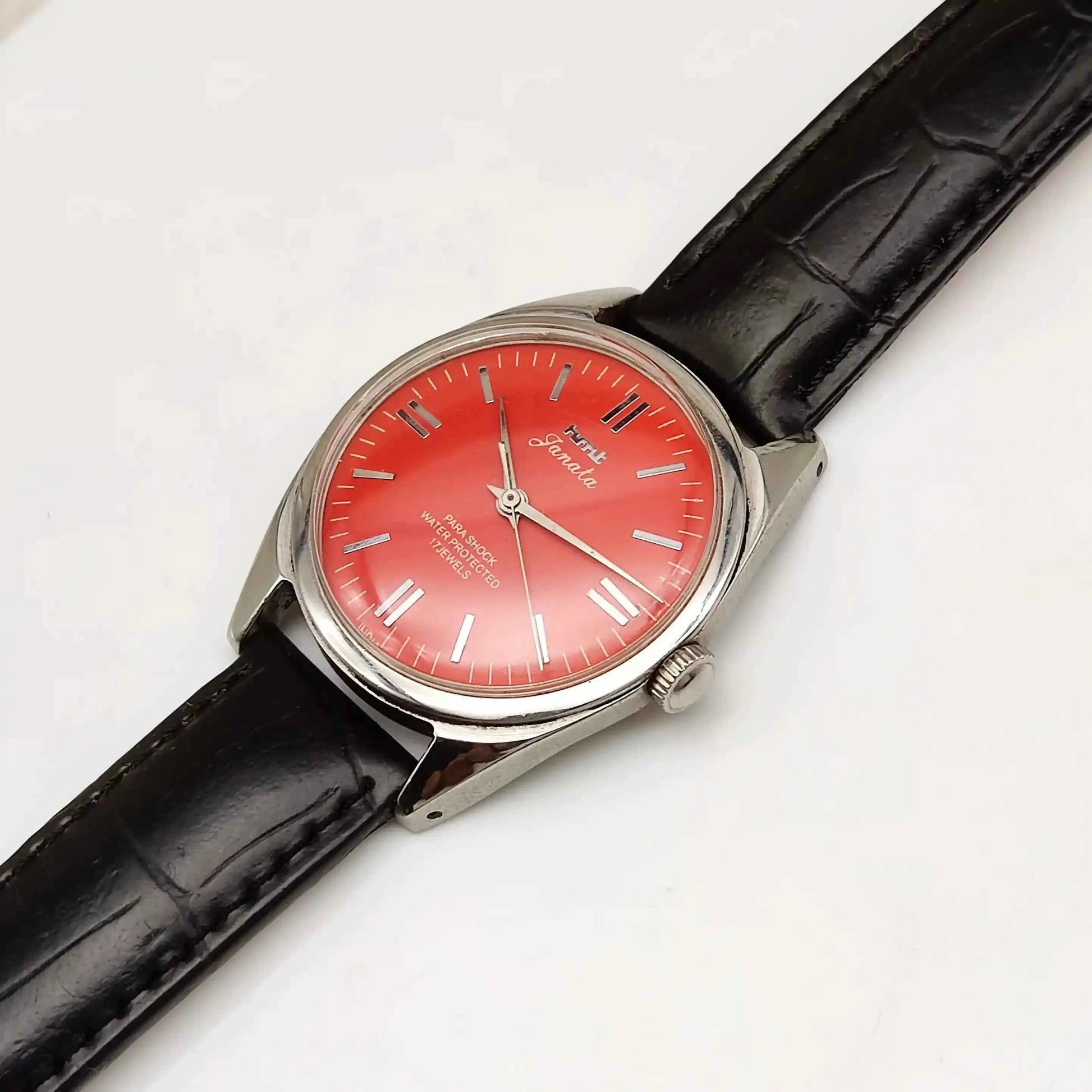 HMT Janata Reddish Dail Handwinding Movement 17 Jewels 0231