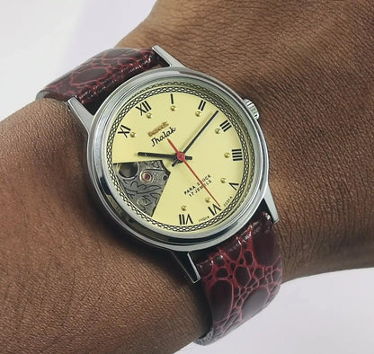 HMT Jhalak Para Shock 17 Jewels Cream Color Dial Mechanical Handwinding 0231A Discover-Diamonds