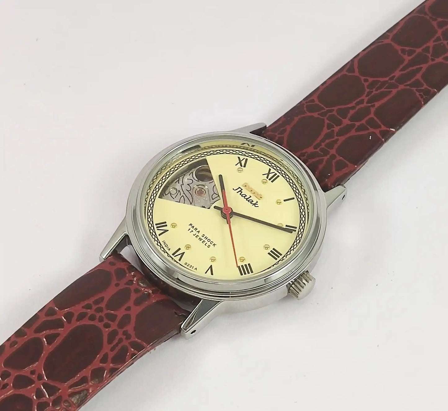 HMT Jhalak Para Shock 17 Jewels Cream Color Dial Mechanical Handwinding 0231A Discover-Diamonds