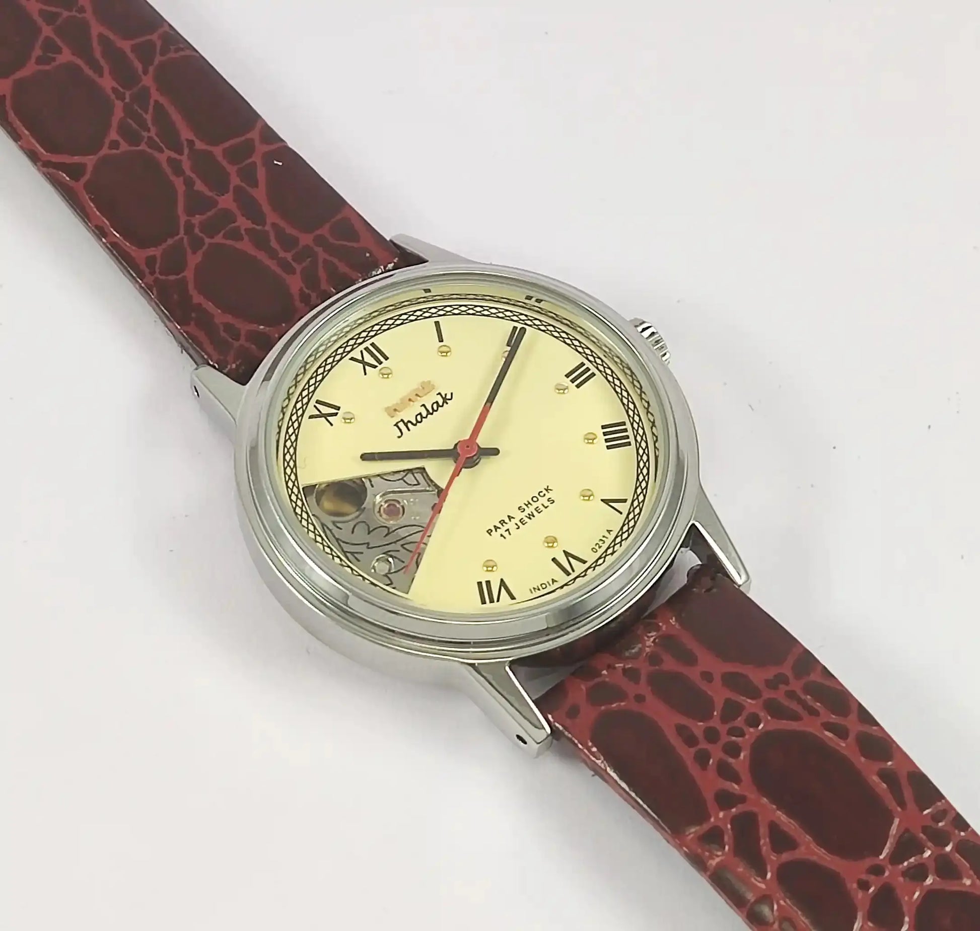 HMT Jhalak Para Shock 17 Jewels Cream Color Dial Mechanical Handwinding 0231A Discover-Diamonds