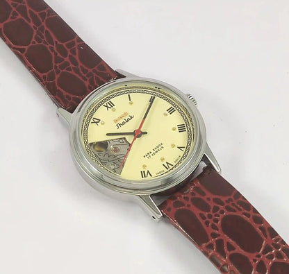 HMT Jhalak Para Shock 17 Jewels Cream Color Dial Mechanical Handwinding 0231A Discover-Diamonds