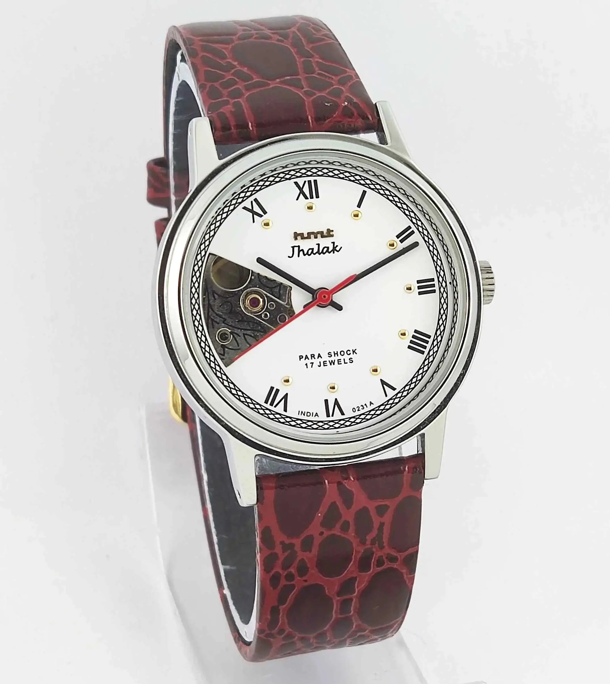 HMT Jhalak Skeletion White Dial Para Shock 17 Jewels Men's Wrist Watch Discover-Diamonds