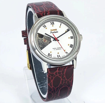 HMT Jhalak Skeleton Dial Para Shock 17 Jewels White Color Handwinding Discover-Diamonds Physical