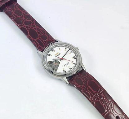 HMT Jhalak Skeleton Dial Para Shock 17 Jewels White Color Handwinding Discover-Diamonds Physical