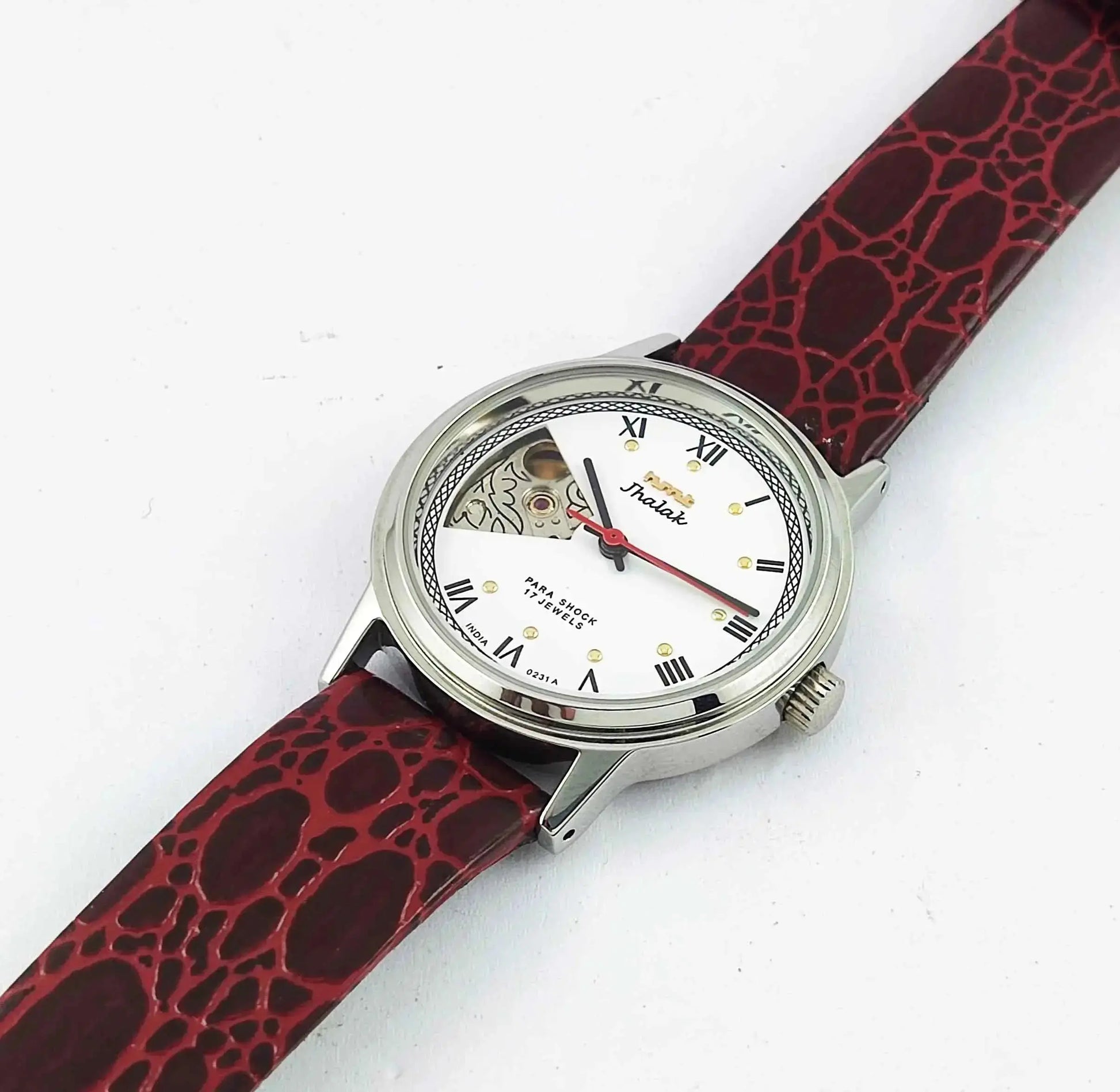 HMT Jhalak Skeletion White Dial Para Shock 17 Jewels Men's Wrist Watch Discover-Diamonds