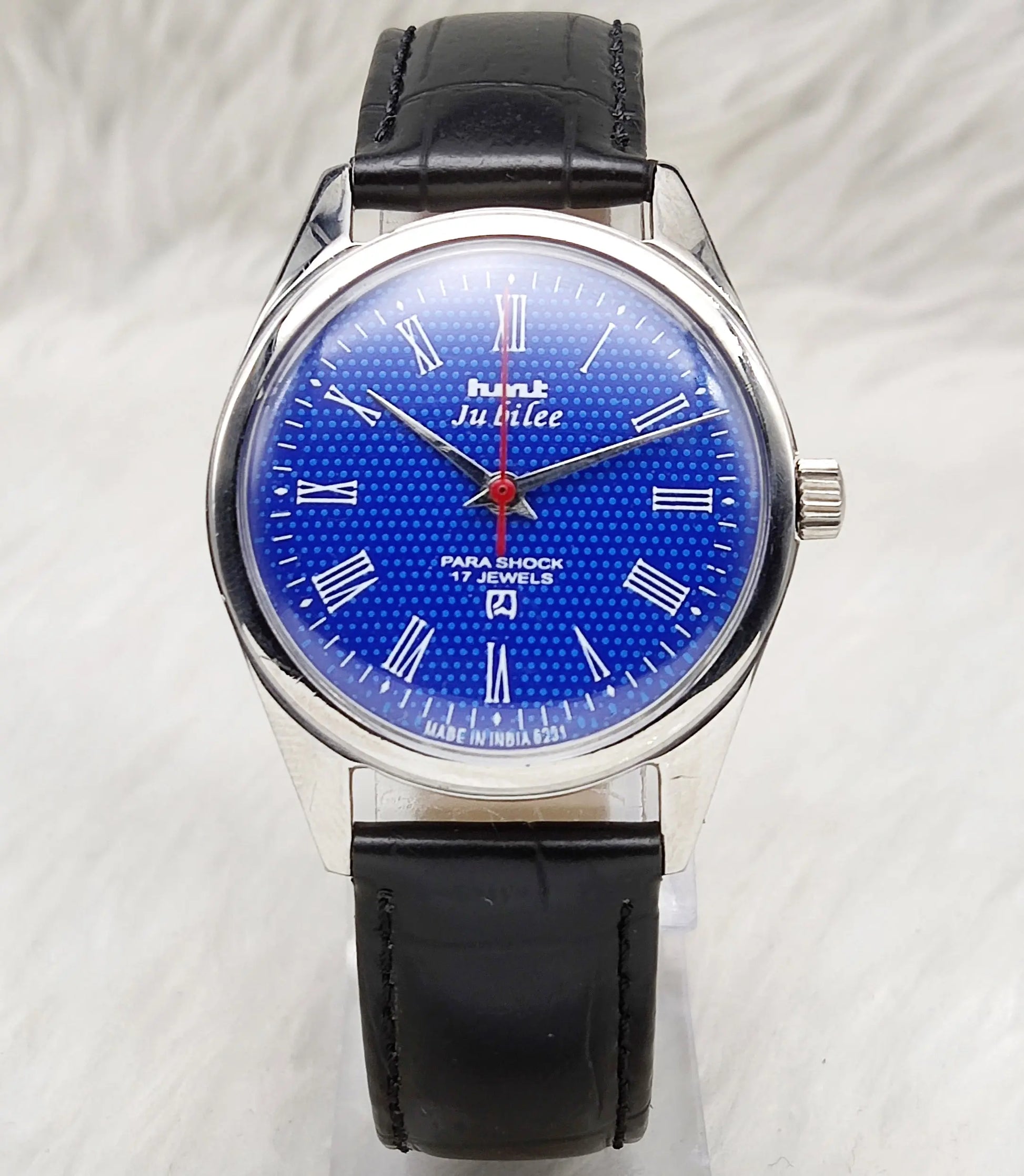HMT Jubilee 17 Jewels Blue Dial Roman Indices Handwinding
