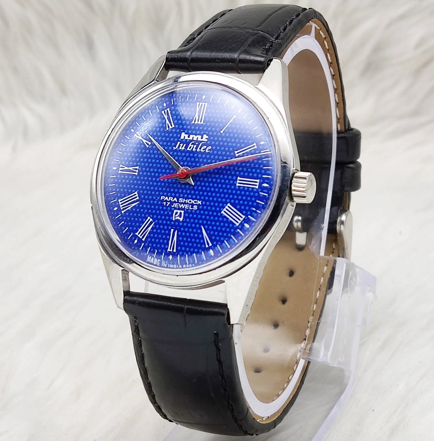 HMT Jubilee 17 Jewels Blue Dial Roman Indices Handwinding