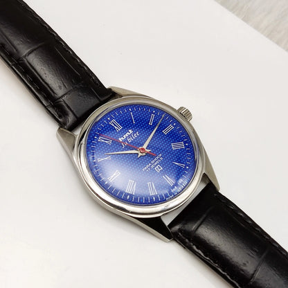 HMT Jubilee 17 Jewels Blue Dial Roman Indices Handwinding