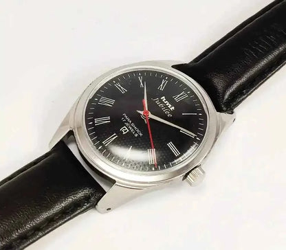 HMT Jubilee Black Roman Dial 17 Jewels Para Shock Handwinding Men's Watch