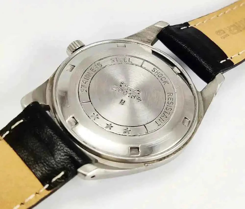 HMT Jubilee Black Roman Dial 17 Jewels Para Shock Handwinding Men's Watch