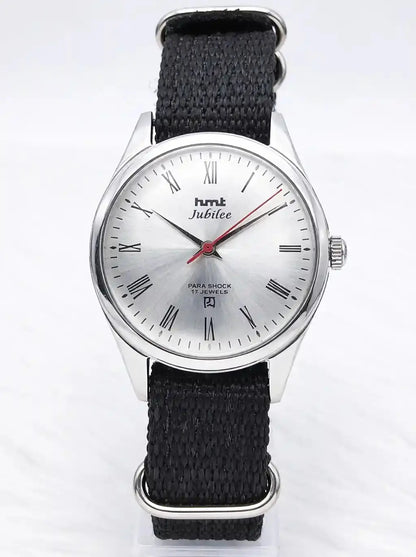 HMT Jubilee Handwinding Para Shock 17 Jewels Silver Dial Discover-Diamonds Physical