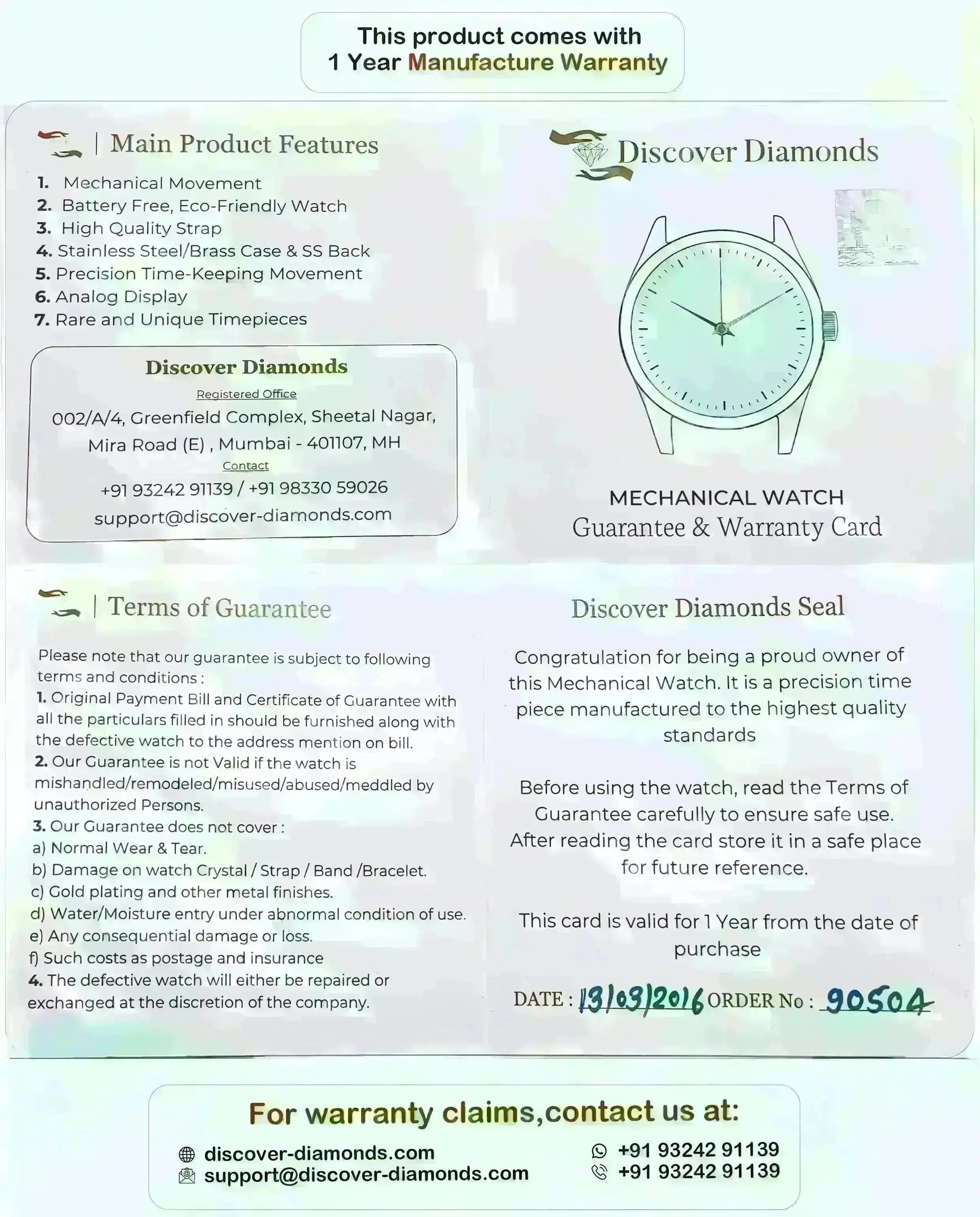 HMT Tamil Ocean Blue Dial Para Shock 17 Jewels Handwinding - Discover-Diamonds