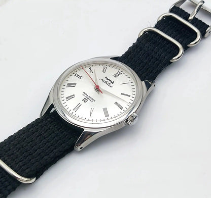 HMT Jubilee Handwinding Para Shock 17 Jewels Silver Dial Discover-Diamonds Physical