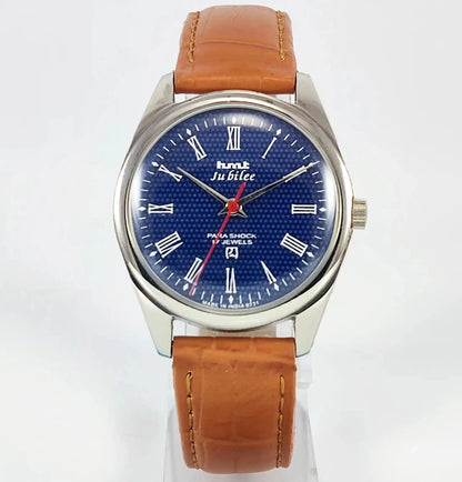 HMT Jubilee Para Shock 17 Jewels Blue Dial Mechanical Handwinding Discover-Diamonds Physical