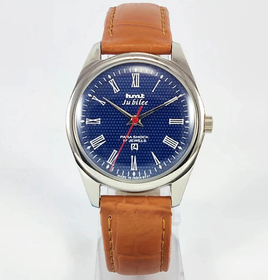 HMT Jubilee Para Shock 17 Jewels Blue Dial Mechanical Handwinding Discover-Diamonds Physical