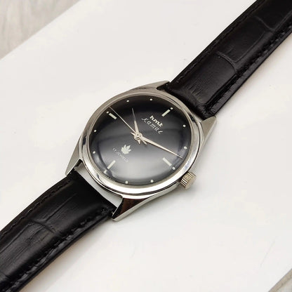 HMT Kamal Black Dial Para Shock 17 Jewels Mechanical Handwinding Men's Watch 0231