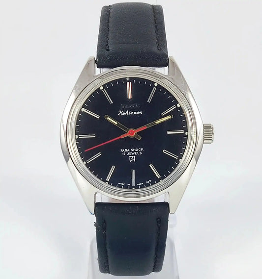 HMT Kohinoor 17 Jewels Black Dial Handwinding Discover-Diamonds Physical