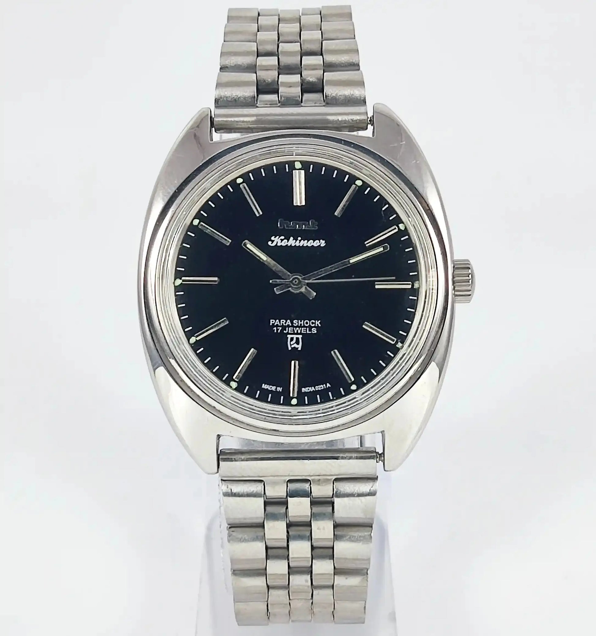 HMT Kohinoor 17 Jewels Black Dial Handwinding Discover-Diamonds Physical