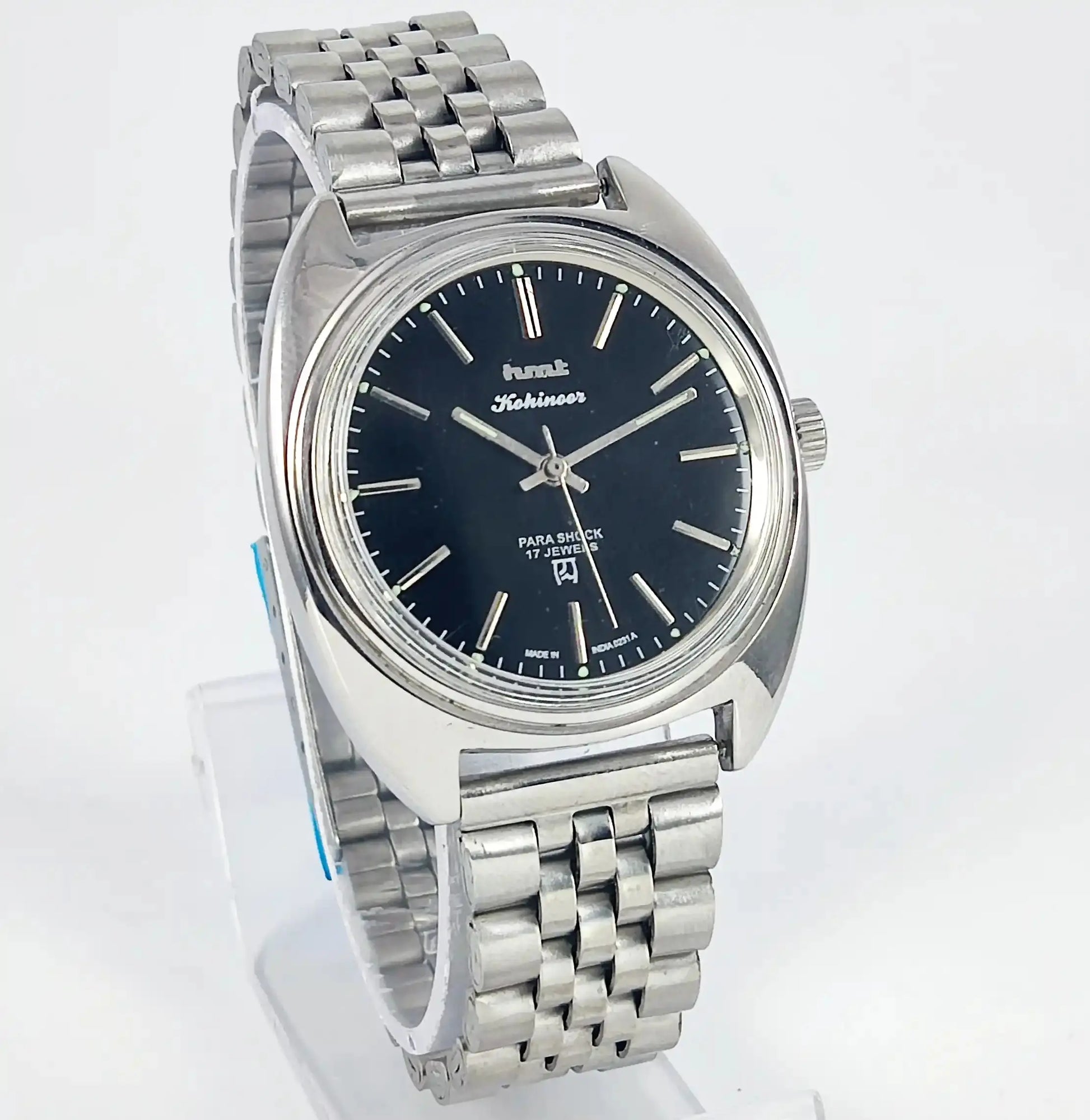 HMT Kohinoor 17 Jewels Black Dial Handwinding Discover-Diamonds Physical