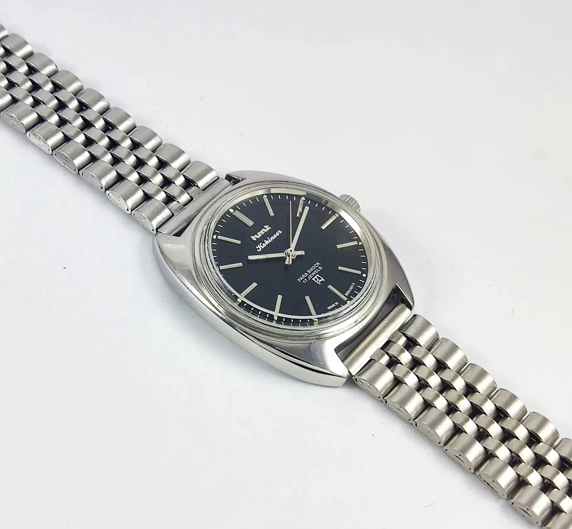 HMT Kohinoor 17 Jewels Black Dial Handwinding Discover-Diamonds Physical