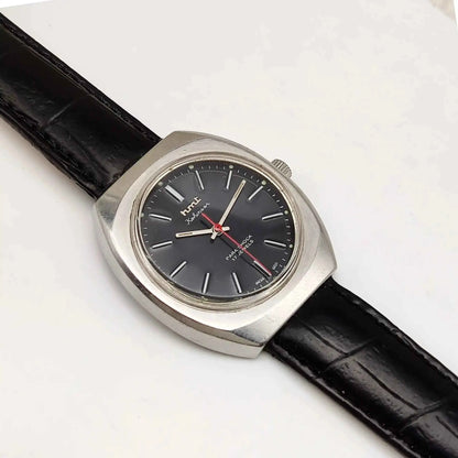 HMT Kohinoor 17 Jewels Black Dial Handwinding Stick Indices Watch
