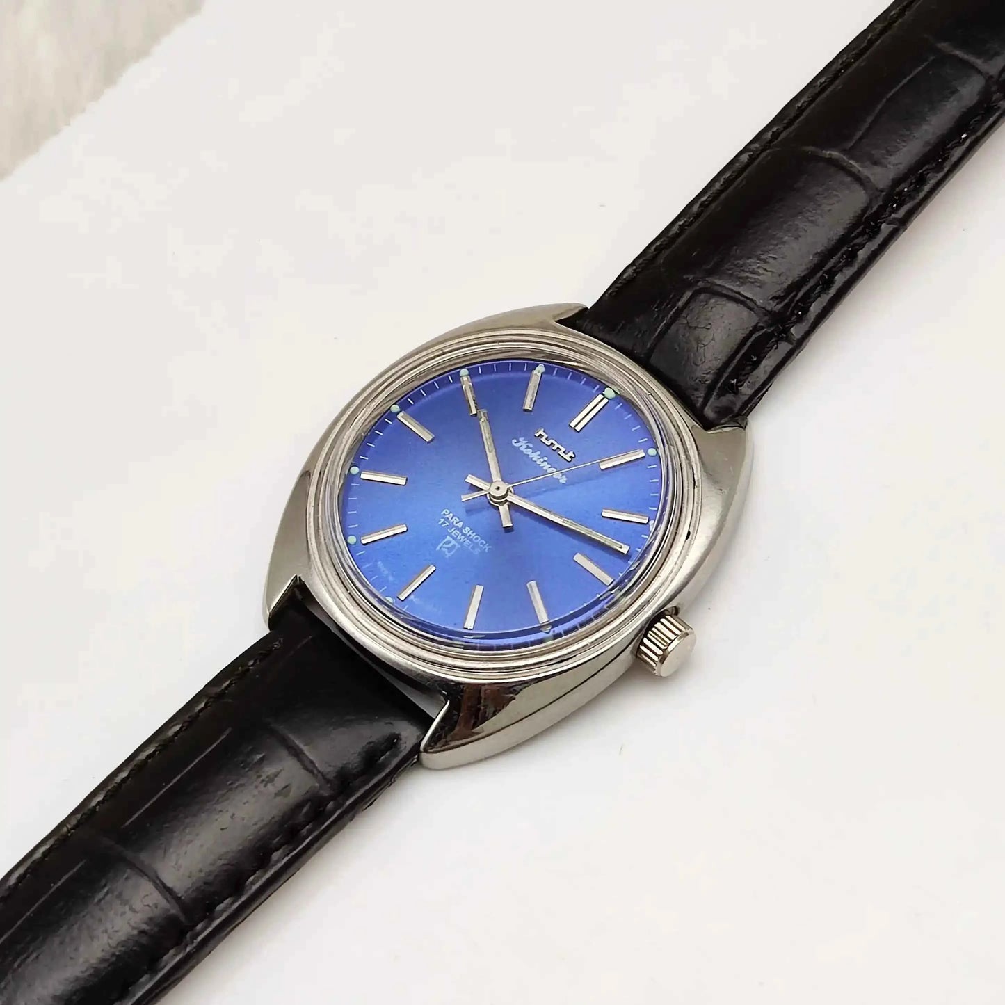 HMT Kohinoor 17 Jewels Blue Dial Handwinding Stick Indices 0231