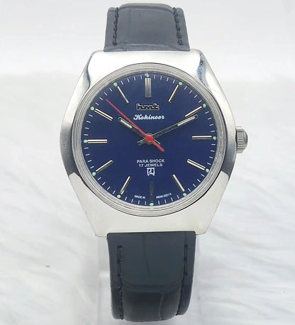 HMT Kohinoor 17 Jewels Handwinding Blue Dial