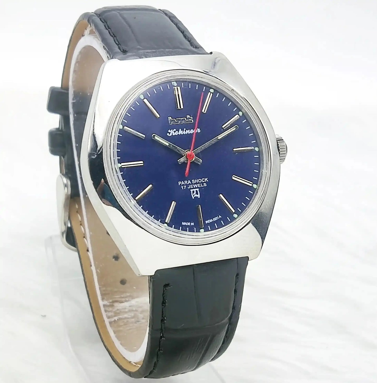 HMT Kohinoor 17 Jewels Handwinding Blue Dial
