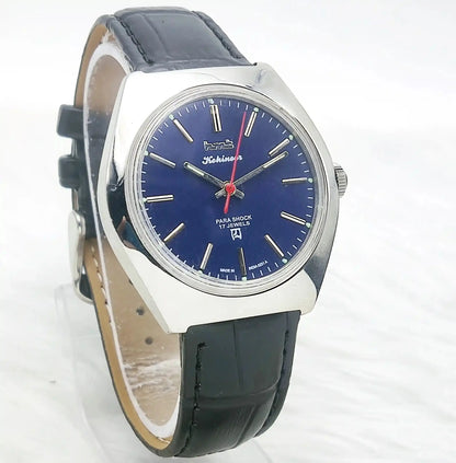 HMT Kohinoor 17 Jewels Handwinding Blue Dial