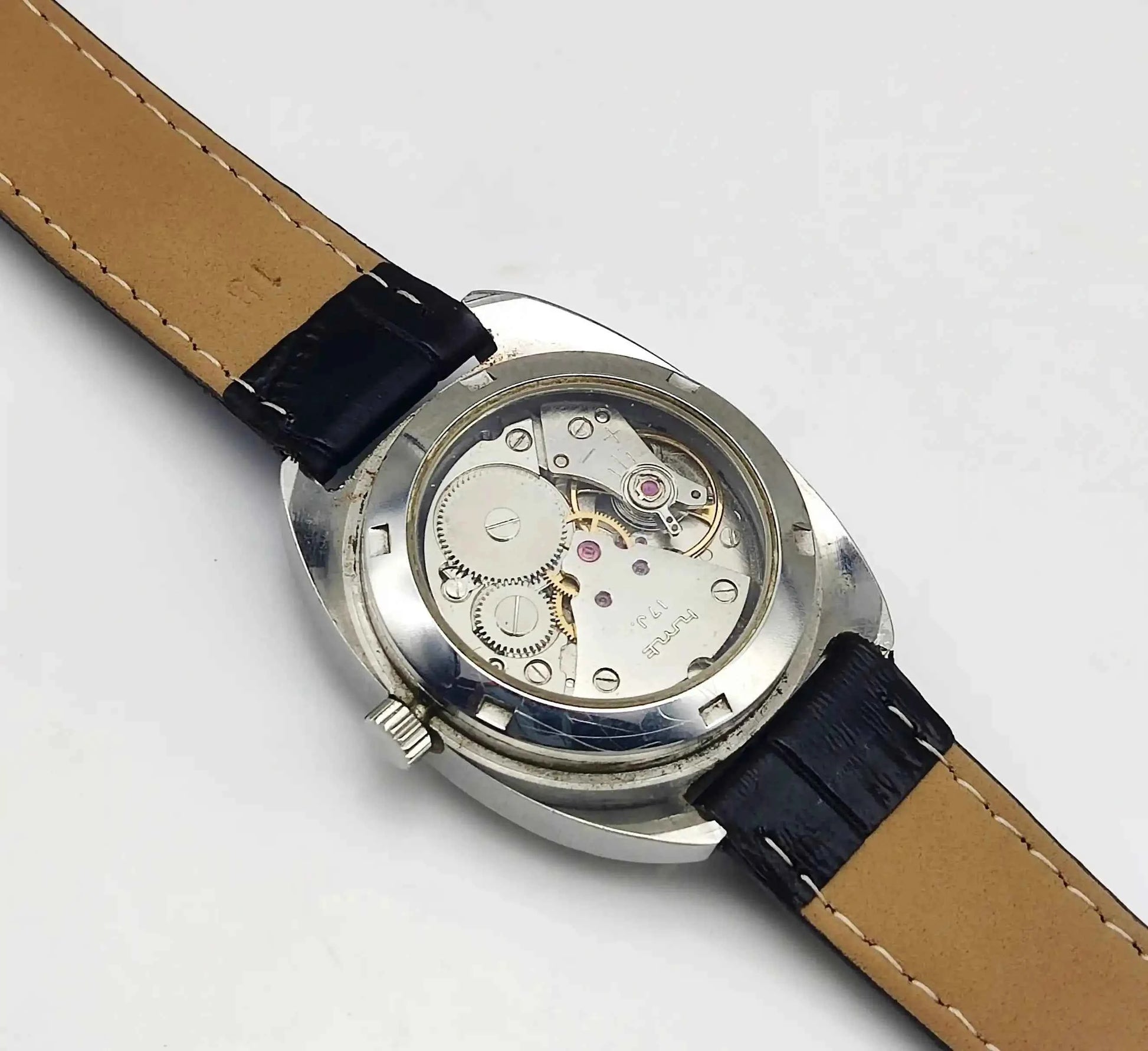 HMT Kohinoor 17 Jewels Lemon Color Dial Handwinding Stick Indices Radium Hands
