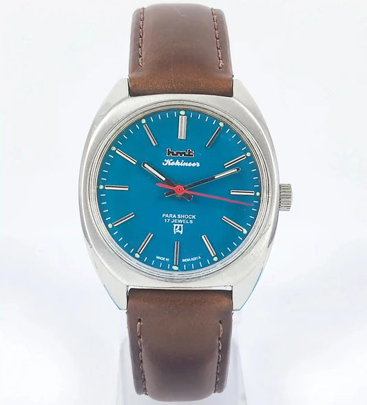 HMT Kohinoor 17 Jewels Peacock Blue Dial Handwinding Discover-Diamonds Physical