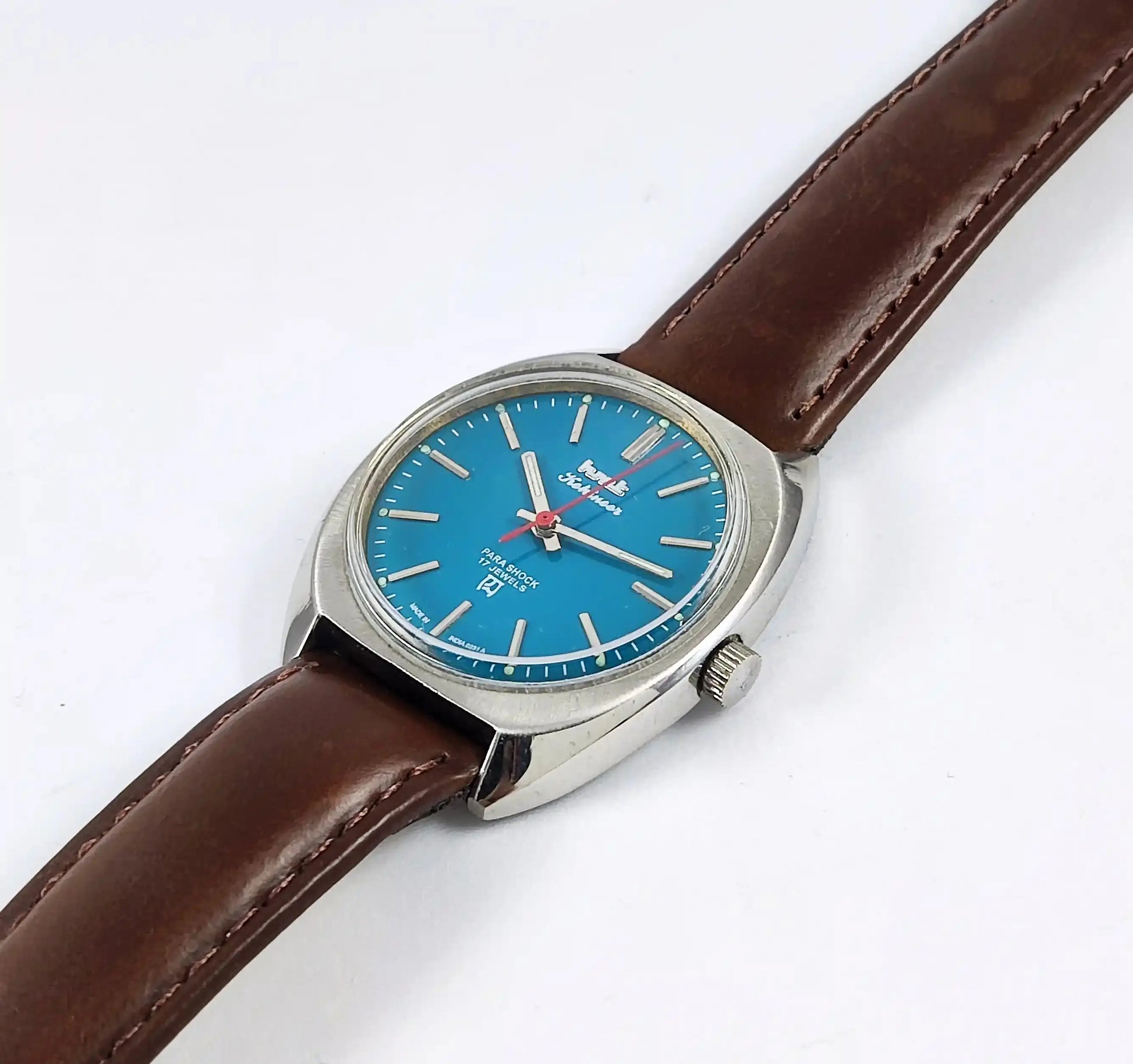 HMT Kohinoor 17 Jewels Peacock Blue Dial Handwinding Discover-Diamonds Physical