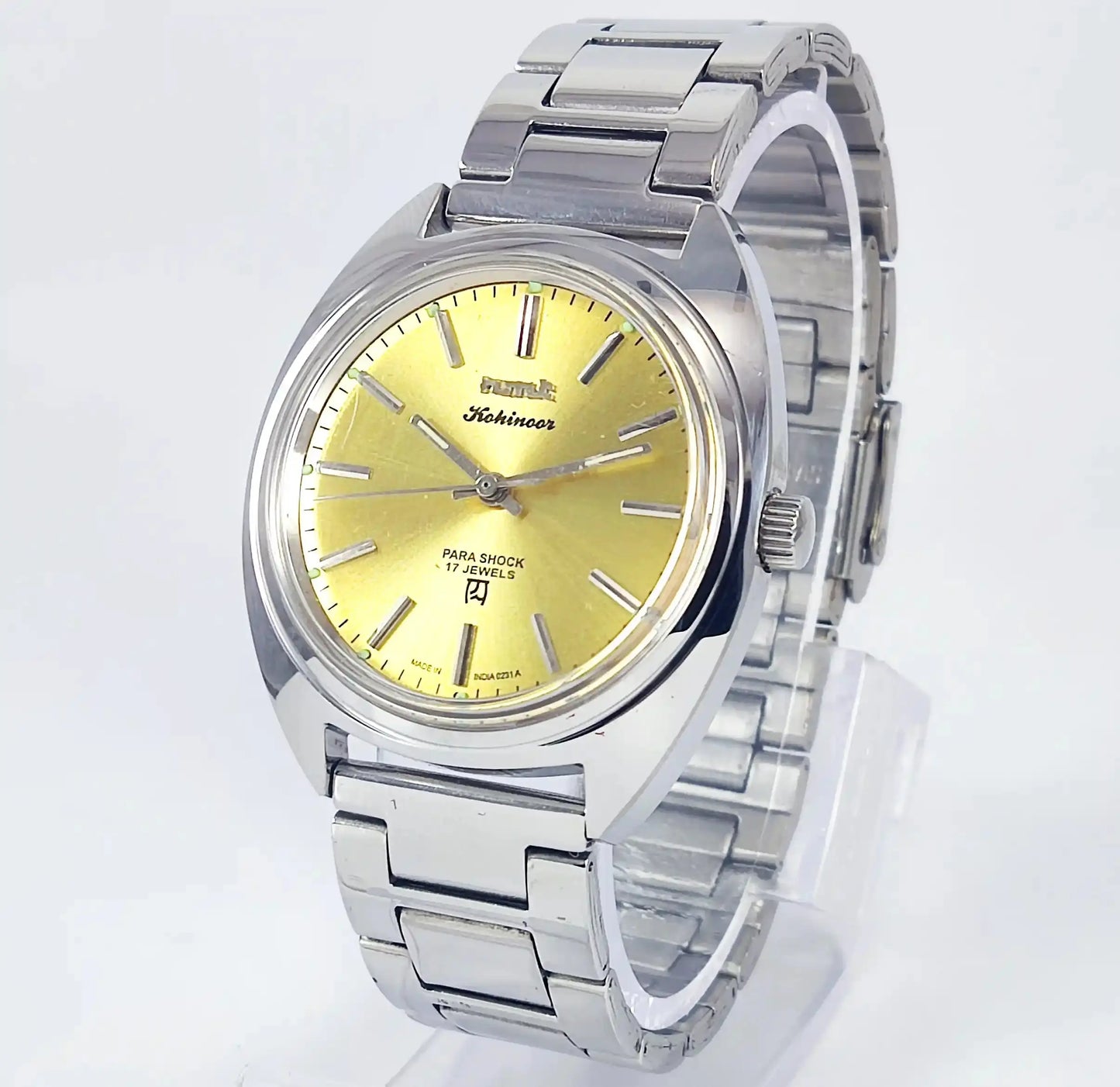 HMT Kohinoor 17 Jewels Peacock Goldnish Dial Handwinding Discover-Diamonds Physical