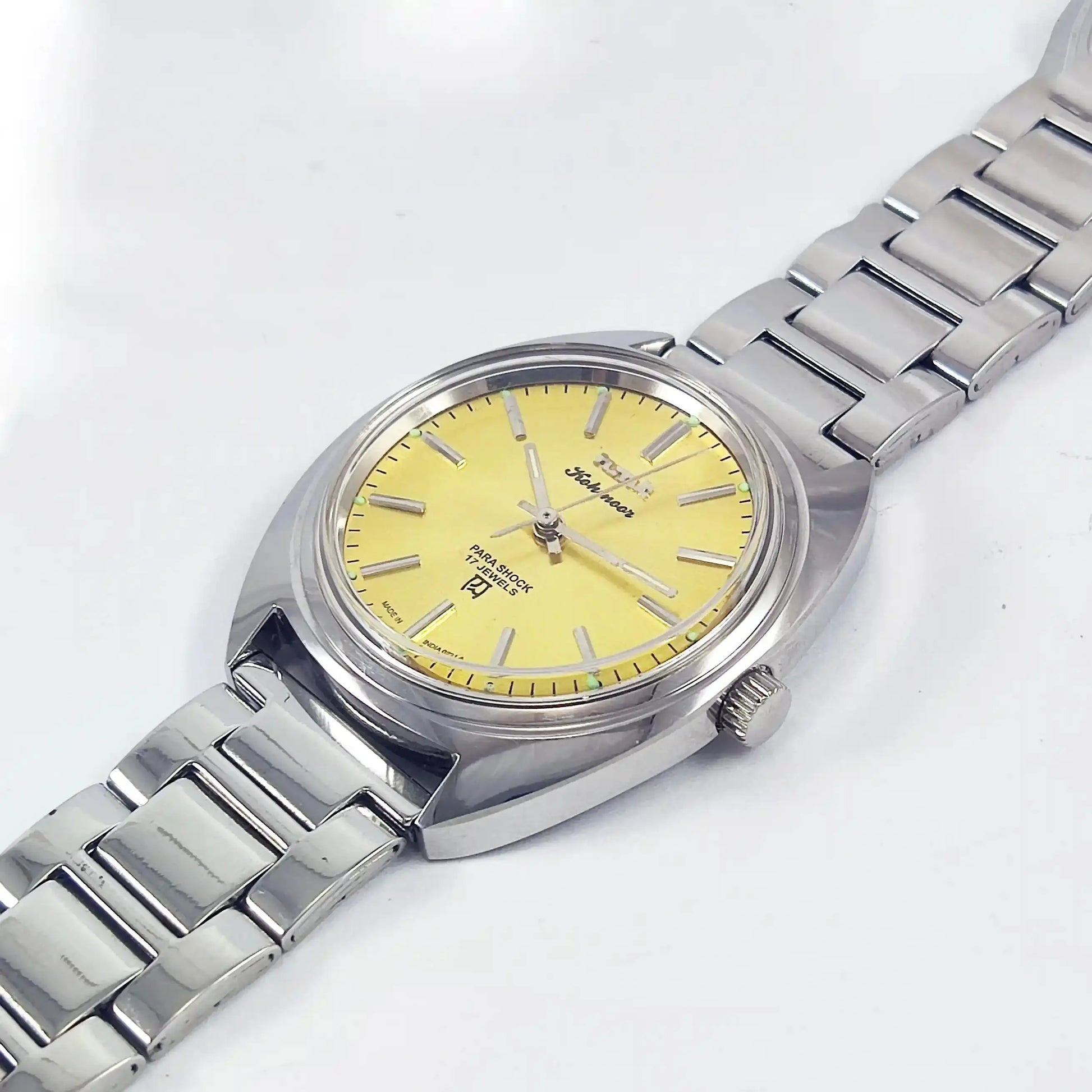 HMT Kohinoor 17 Jewels Peacock Goldnish Dial Handwinding Discover-Diamonds Physical