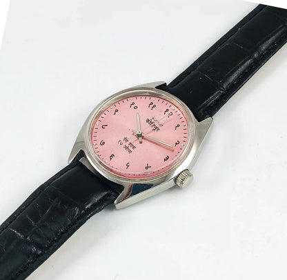 HMT Kohinoor 17 Jewels Pink Dial Handwinding Discover-Diamonds Physical