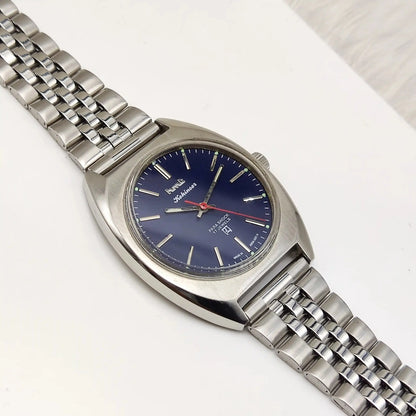 HMT Kohinoor 17 Jewels Stick Indices Blue Dial Handwinding