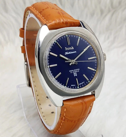 HMT Kohinoor Blue Dial Stick Indices 17 Jewels Handwinding