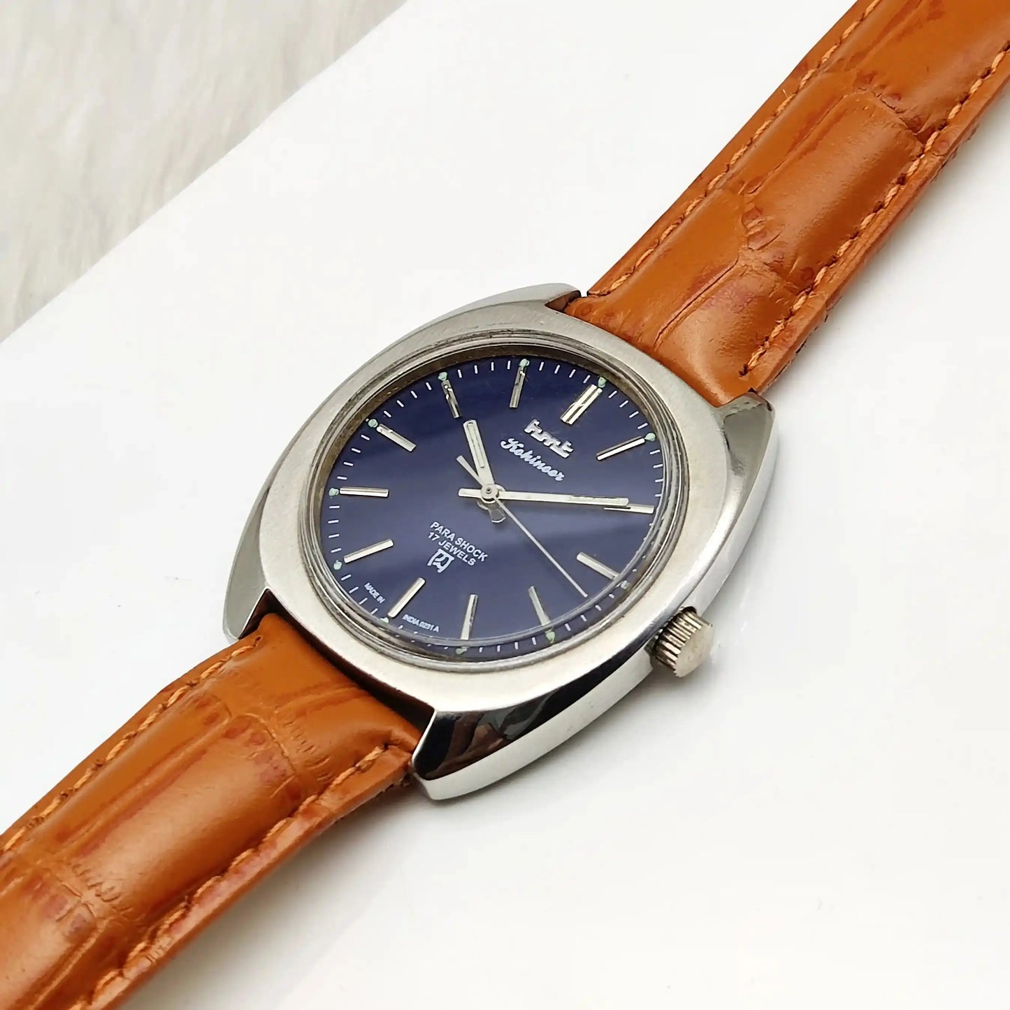 HMT Kohinoor Blue Dial Stick Indices 17 Jewels Handwinding