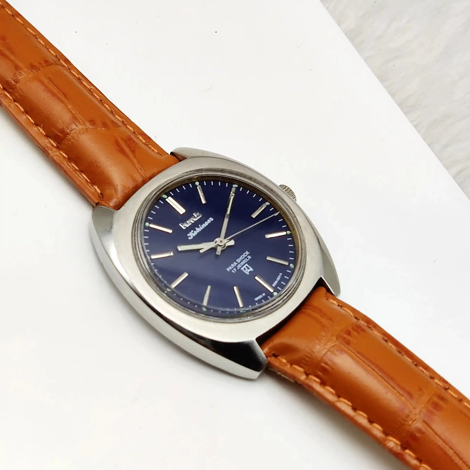 HMT Kohinoor Blue Dial Stick Indices 17 Jewels Handwinding