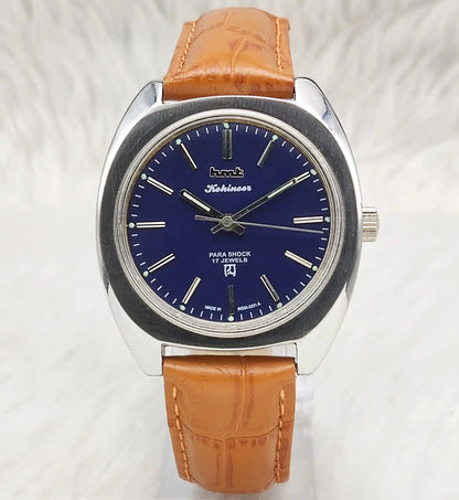 HMT Kohinoor Blue Dial Stick Indices 17 Jewels Handwinding